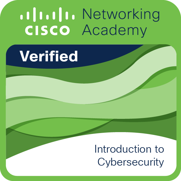 Cisco Networking Academy Introduction to Cybersecurity verified badge